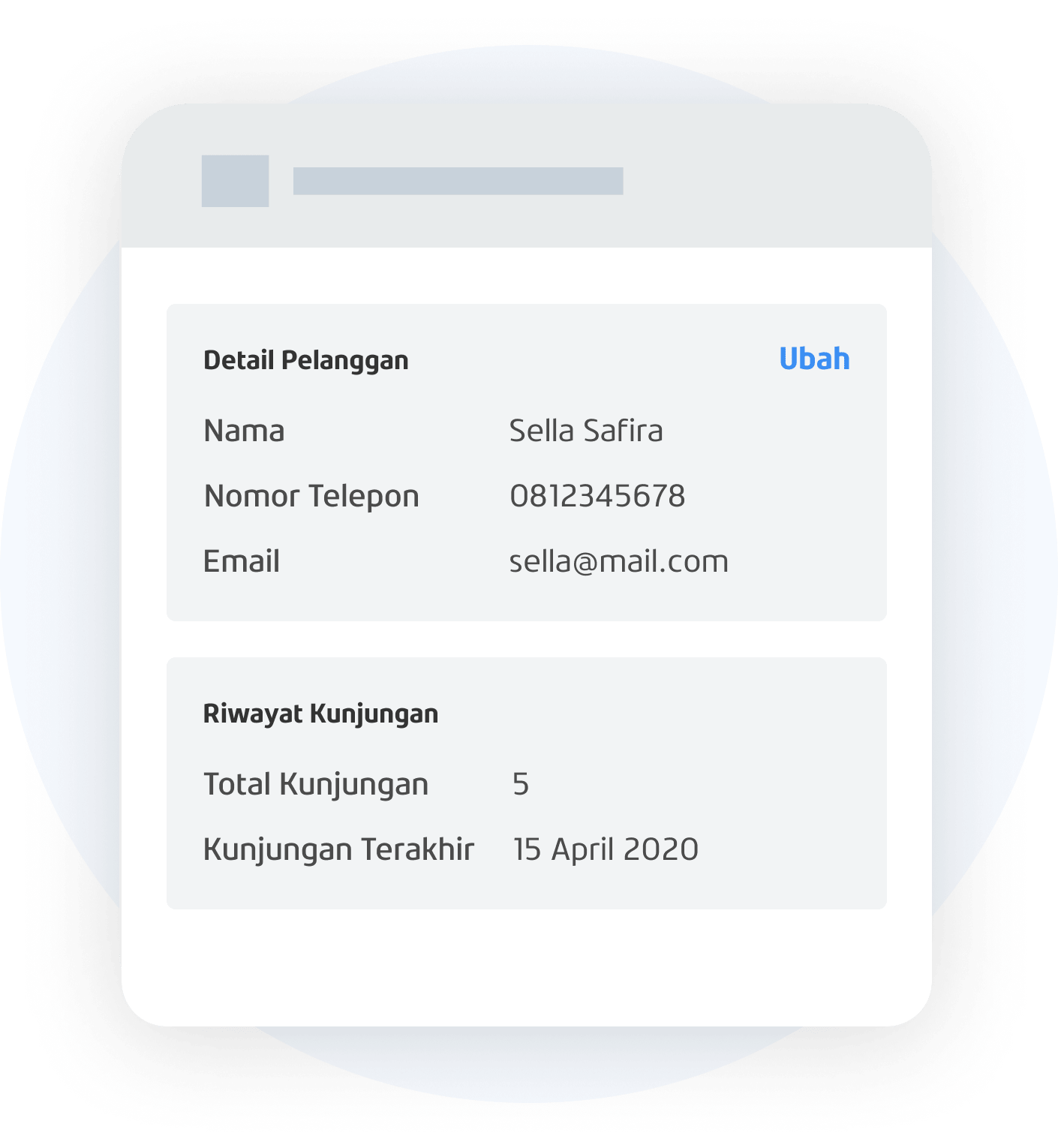 App Profile Pembelian dan Kunjungan